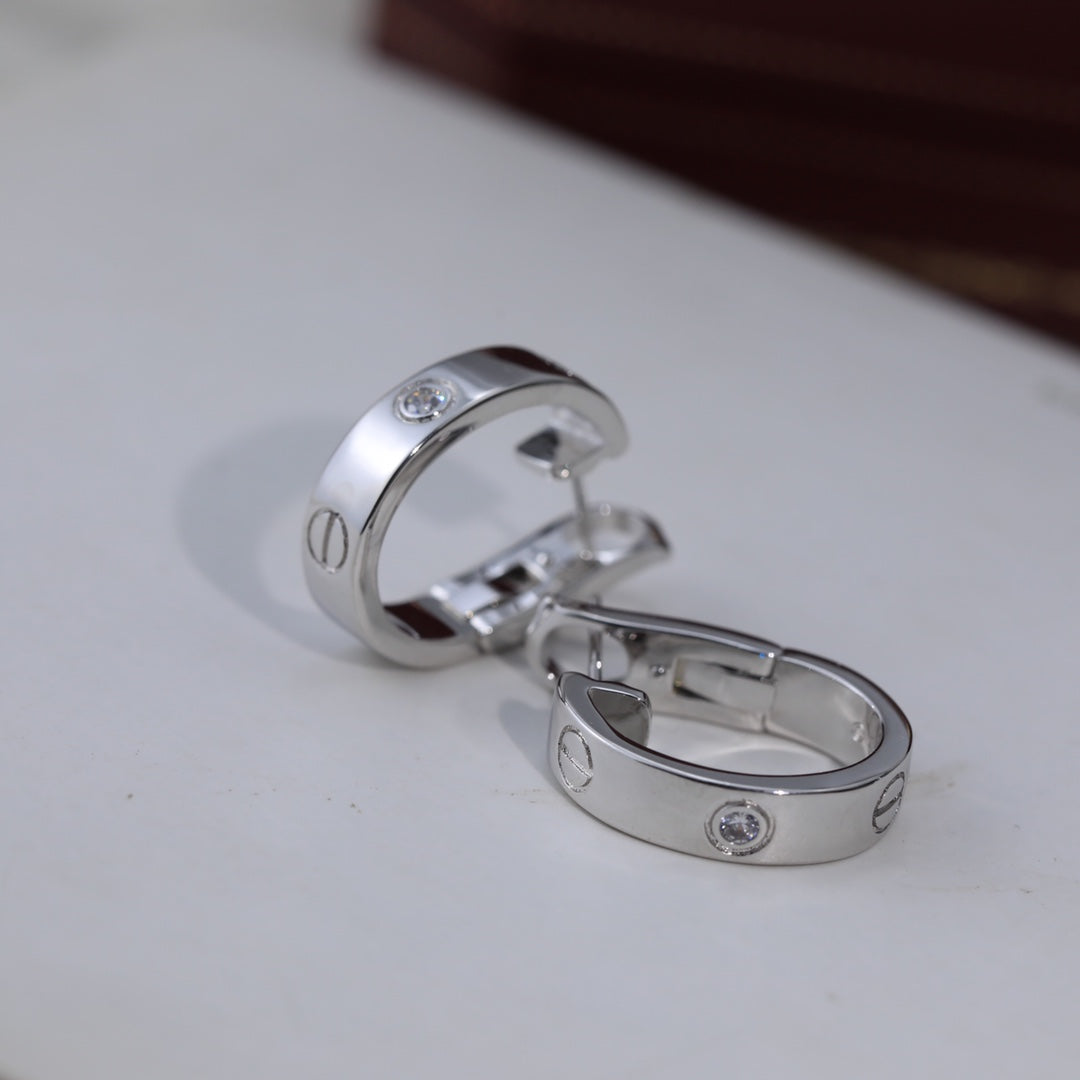 18K Celestial Love 2 Diamonds Earrings