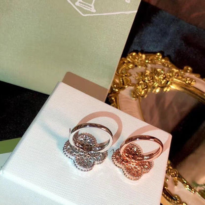 18K Celestial Magic Alhambra Diamond Ring