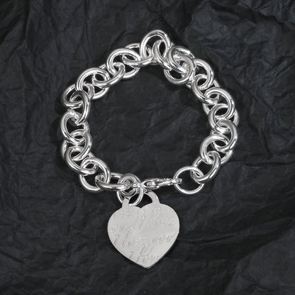 18K Celestial T Heart Tag Bracelet