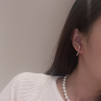 18K Celestial T Knot Pink Diamonds Earrings