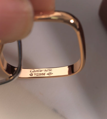 18K Celestial Trinity Cushion Ring