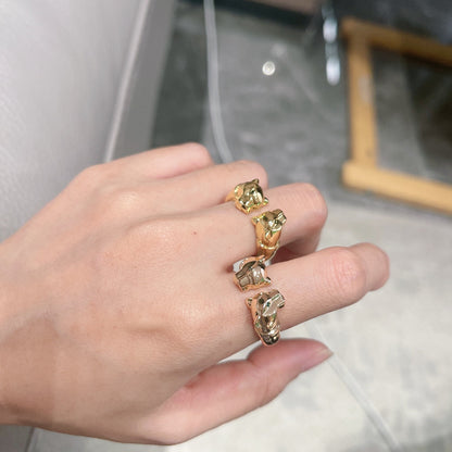 18K Celestial Panth̬re De Open Ring