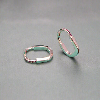 18K Celestial T Lock ROSÌä Edition Medium Earrings