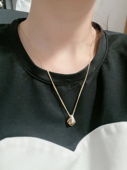 18K Celestial Trinity Cushion Diamond Necklace